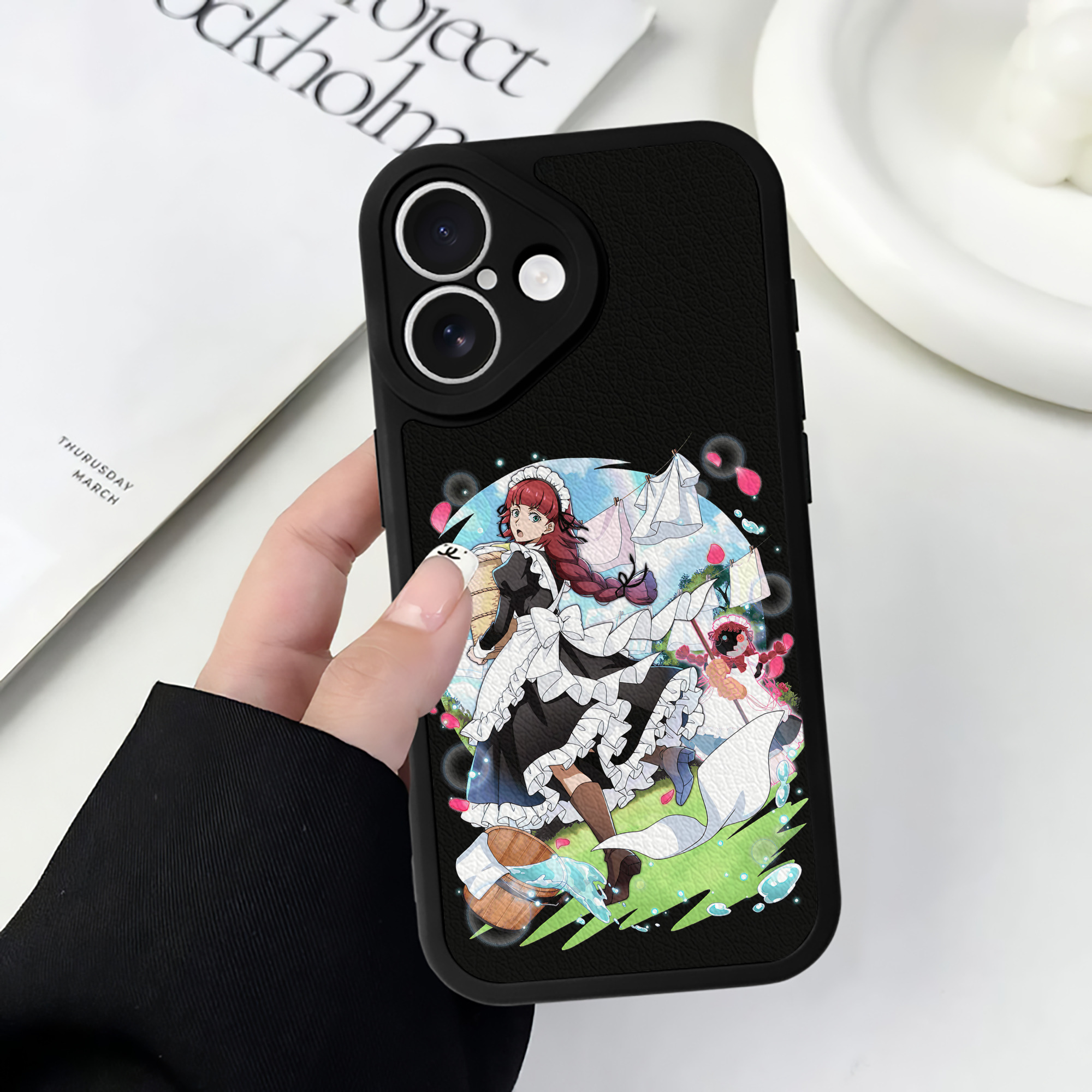 （画像用） 文豪ストレイドッグス Bungo Stray Dogs 【iPhone 16シリーズ対応】シリコンスマホケース（レザー調） 材質：シリコン